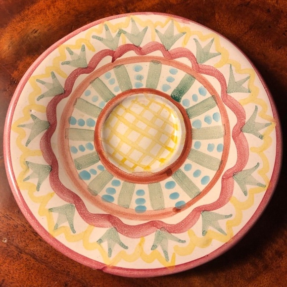 Vintage MacKenzie Child MADISON Fluted Ruffled 6” saucer